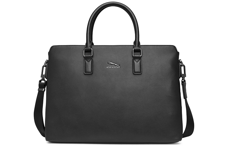 

JAGUAR Настоящая кожаная сумка для ноутбука через плечо портфель мужская черная