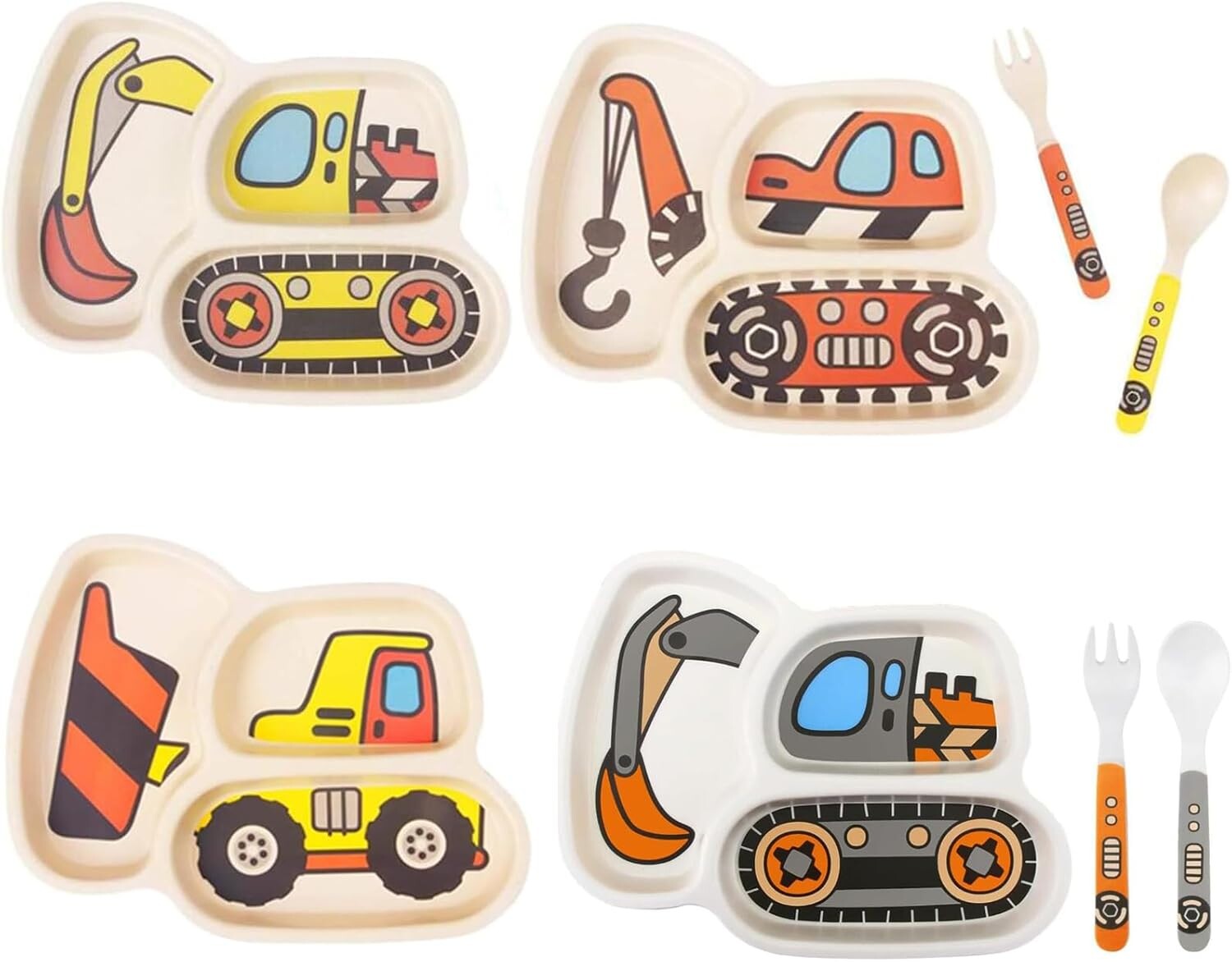 

Детский набор столовой посуды, детский набор столовой посуды из бамбука с рисунком, детские вилки и ложки для детей Qshare