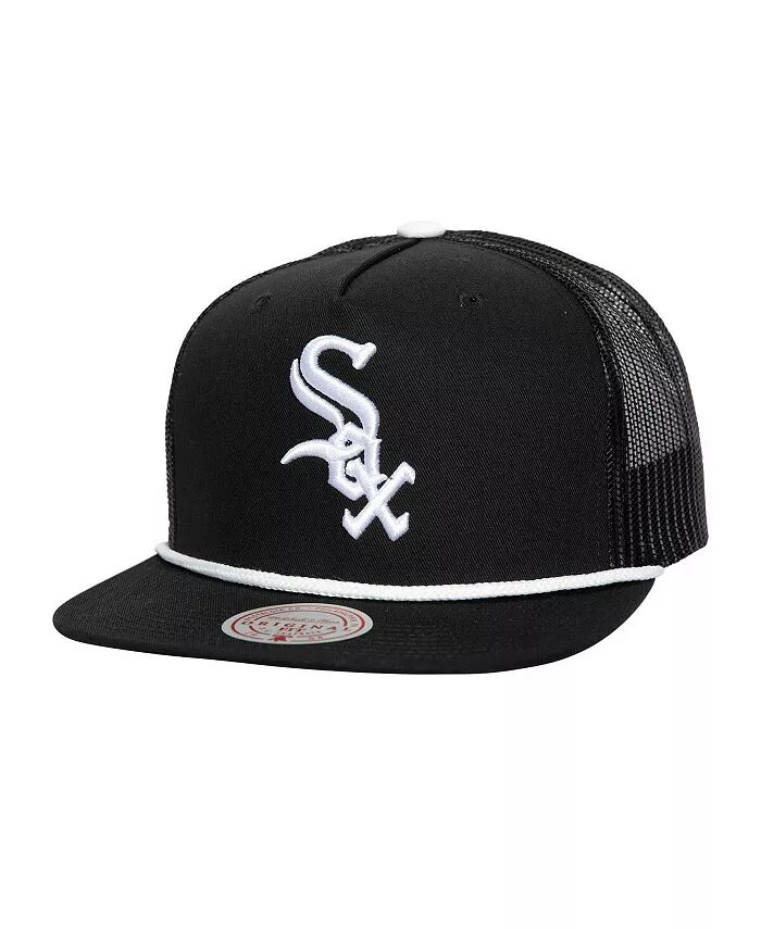 

Мужская черная кепка Chicago White Sox Rope Trucker Snapback Mitchell & Ness, черный