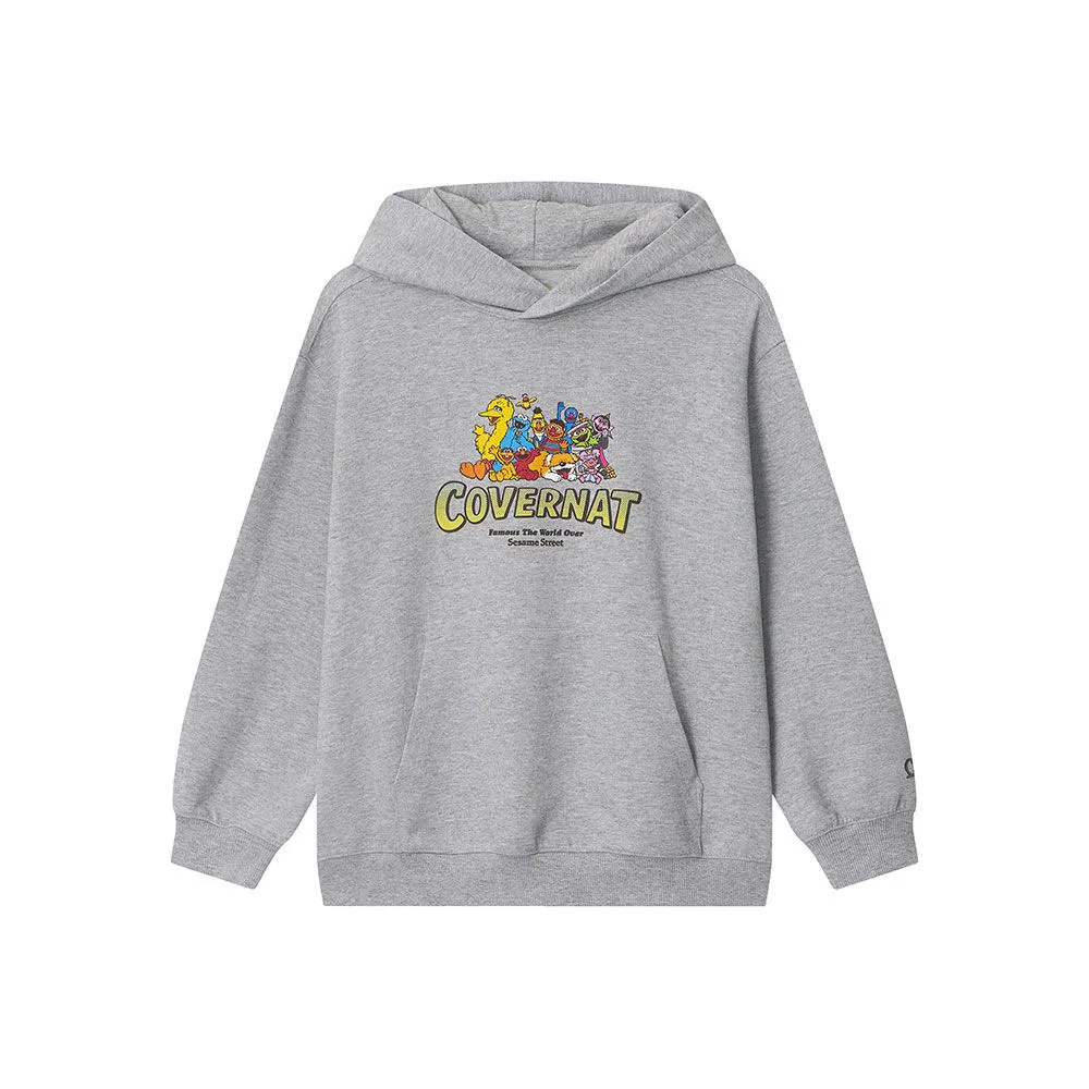 Детская худи Friends меланжевая серая от Covernat Kids x Sesame Street