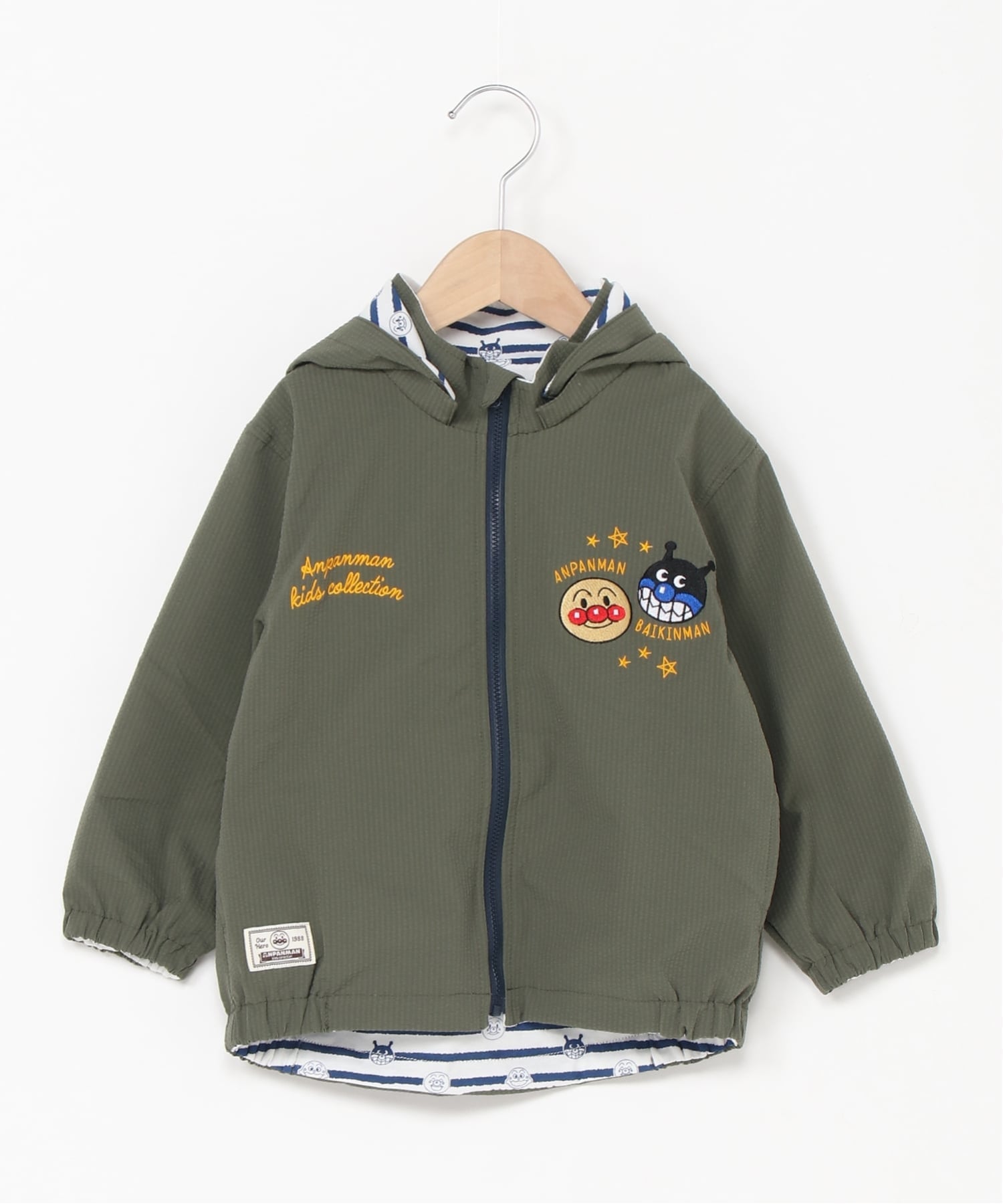 Детская коллекция Anpanman / (K) Двусторонняя куртка с капюшоном Anpanman Anpanman Kids Collection, Khaki
