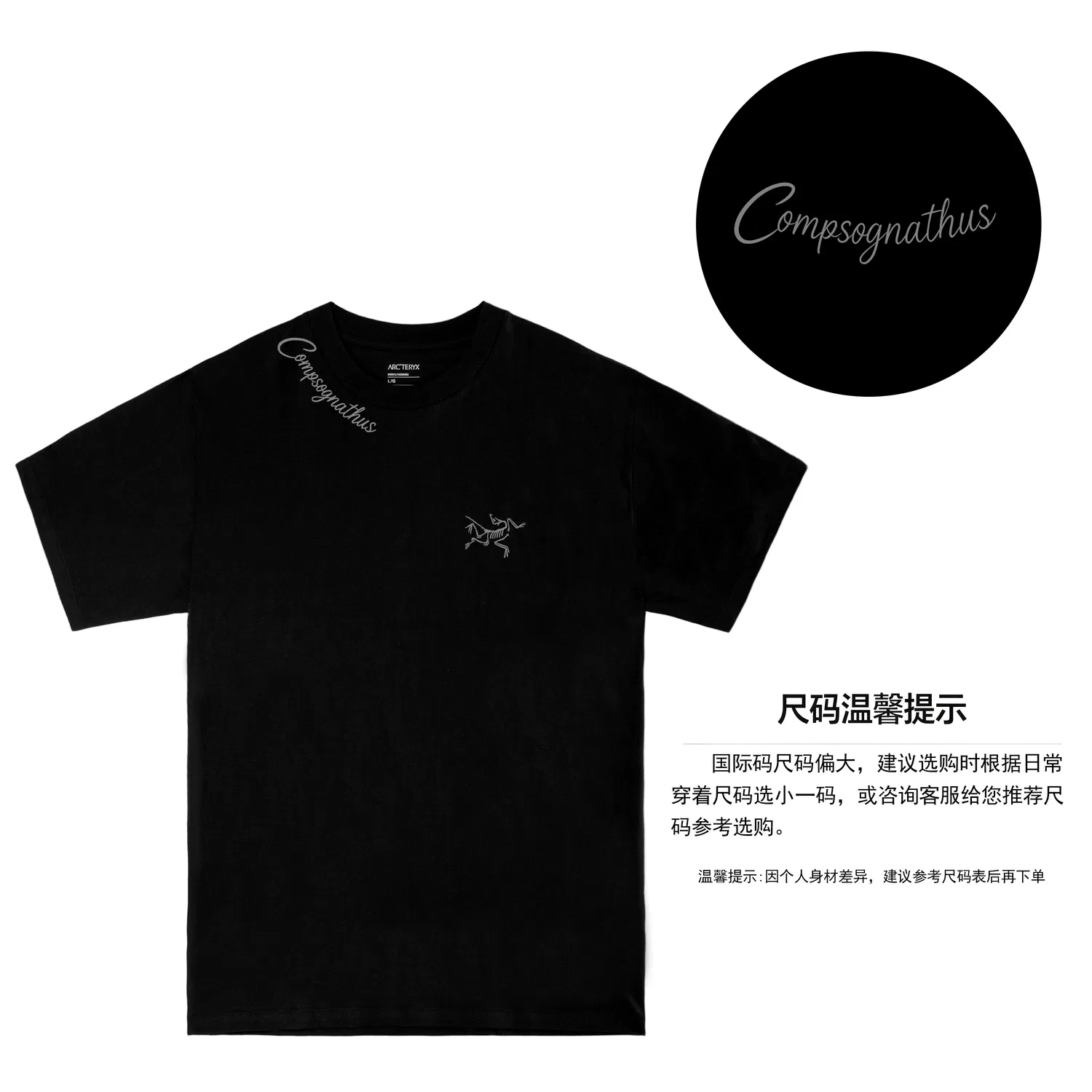 Футболка хлопковая KRAGG SL Cotton Shirt Arcteryx черная — фото 3