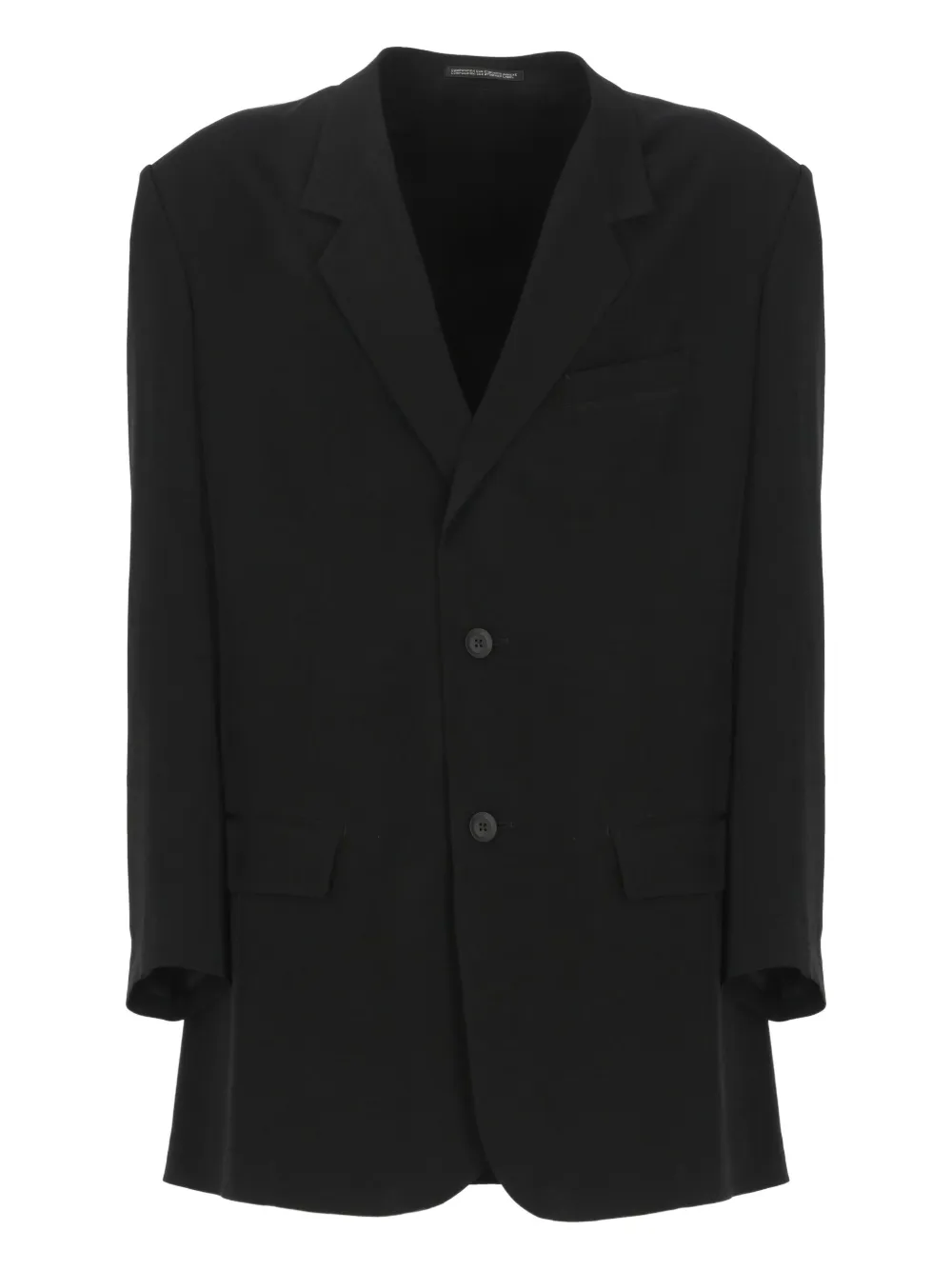 

Однобортное пальто Yohji Yamamoto, черный