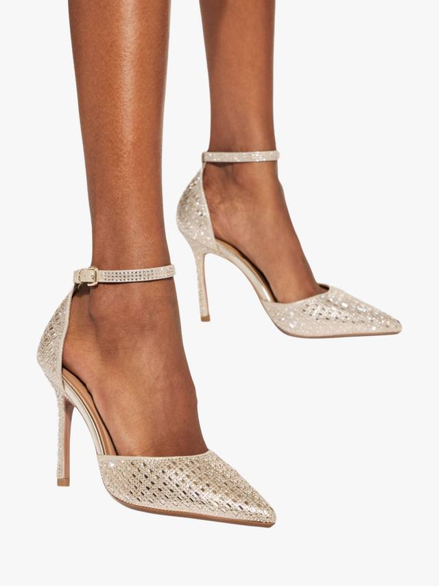 Туфли-лодочки с декором в виде цветов KG Kurt Geiger, Gold — фото 2
