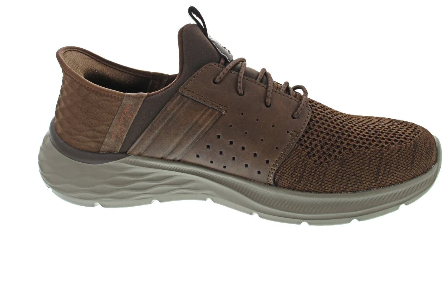 Слипоны Skechers коричневые — фото 3