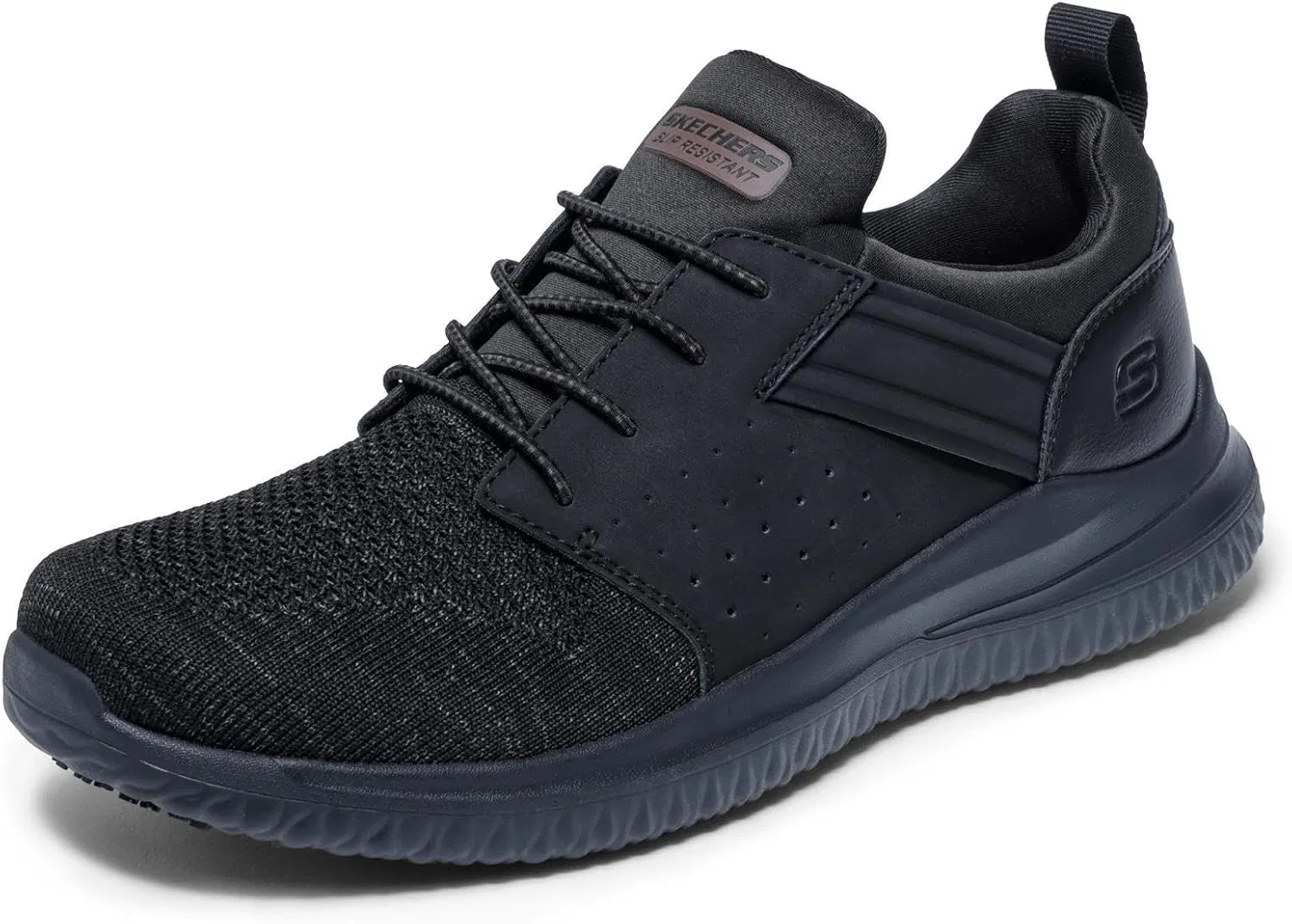 Мужские кроссовки для здоровья Skechers Delson 3.0 Sr Oteron, Black Textile Synthetic
