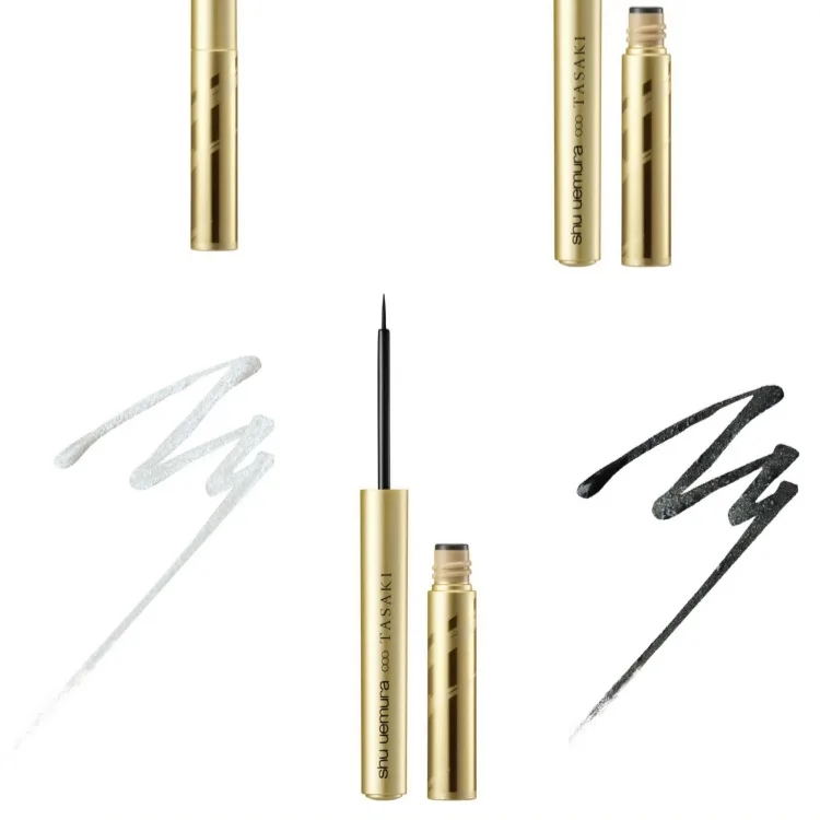 Shu Uemura TASAKI 2024 Christmas Limited Pearlescent Eyeliners # Pearl White/# Black Pearl, #Black Pearl — фото 4