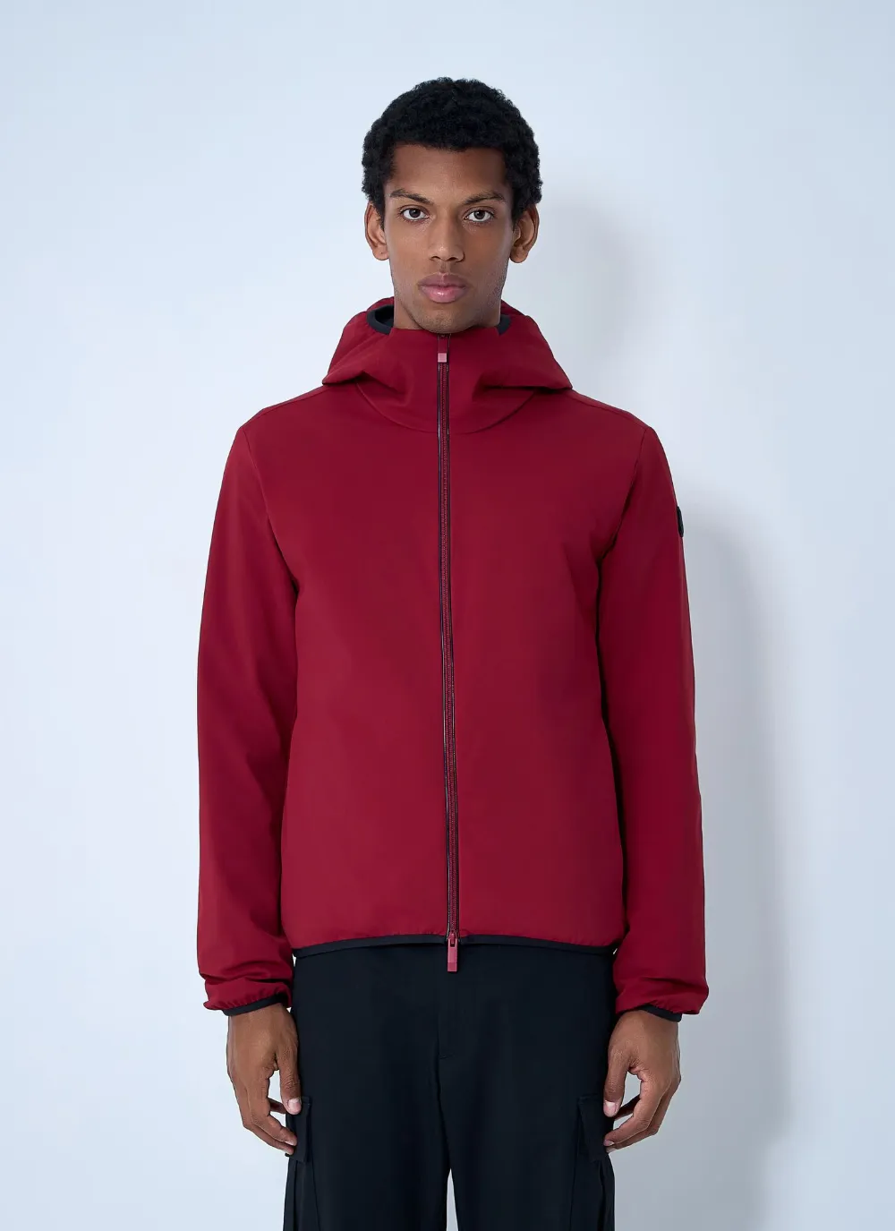 

Куртка с нашивкой-логотипом MONCLER, красный