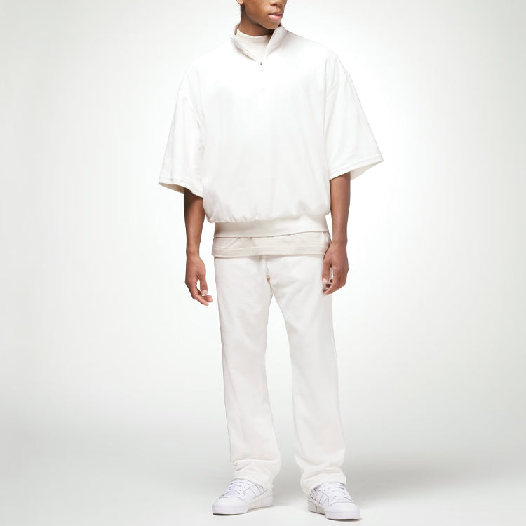 Худи adidas Originals One Basketball Velour Half Zip Sweatshirt IA1991, белый — фото 3