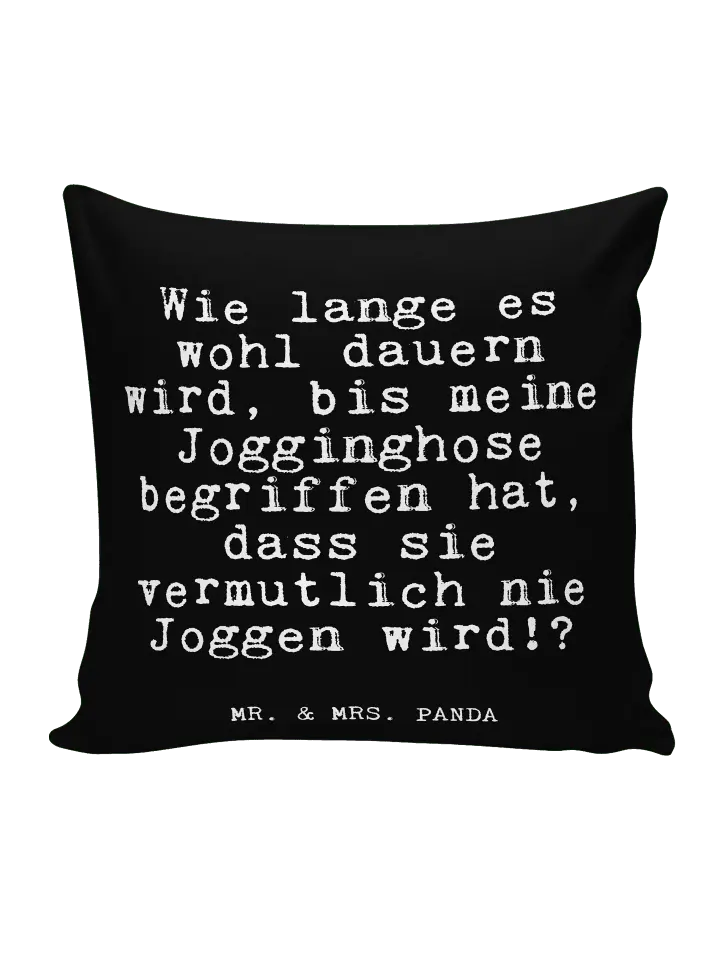 

Подушка Mr & Mrs Panda 40x40 Wie lange es wohl, черный