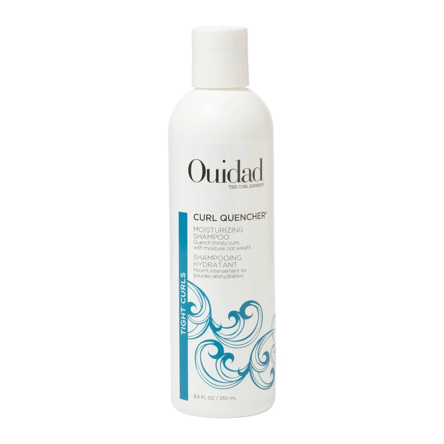 Набор Ouidad Curl Quencher: увлажняющий шампунь, кондиционер и крем для завитков, 251 мл каждый, питание, увлажнение, веган, для окрашенных волос, ромашка, витамины А и Е, контроль пушистости, для тугих локонов — фото 2