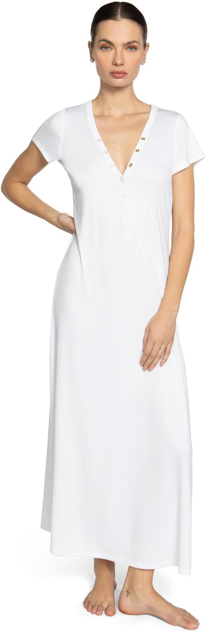 

Платье Robin Piccone Amy Long T-Shirt Dress, белый