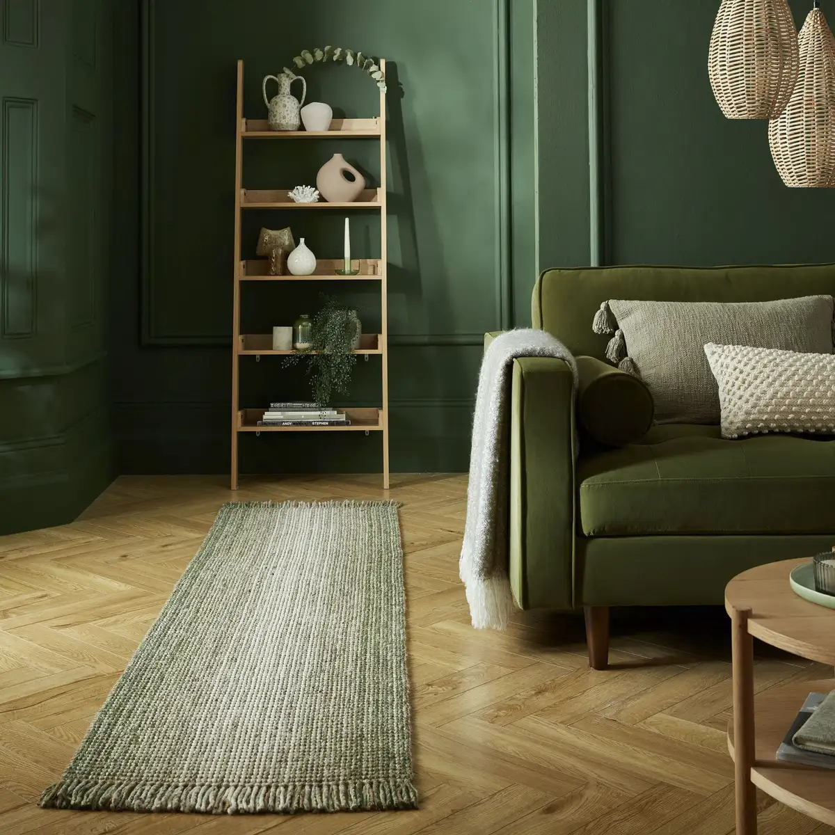 

Ковер FLAIR RUGS "Jute Ombre", прямоугольный 60х230 см, зеленый