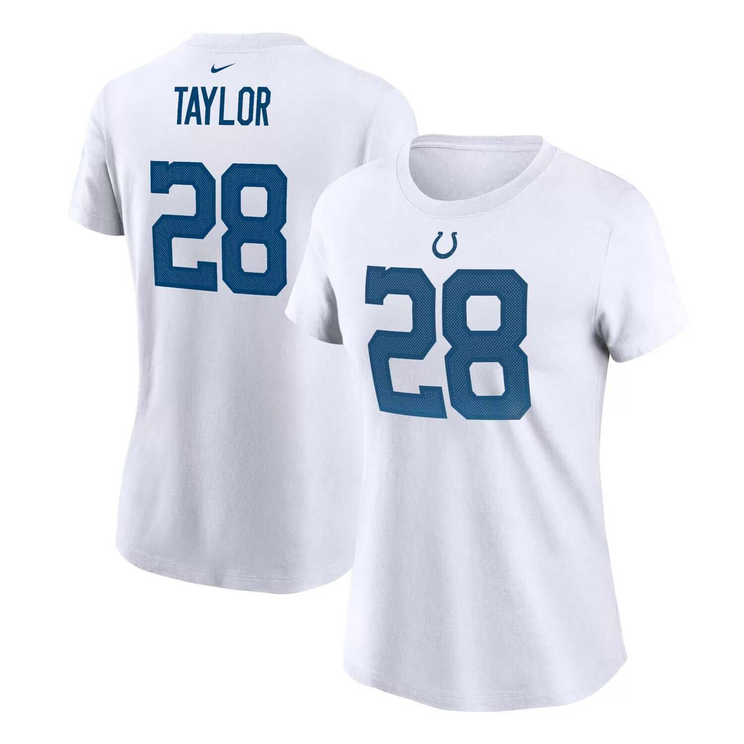 Женская белая футболка Nike Jonathan Taylor Indianapolis Colts с именем и номером игрока Nike — фото 4