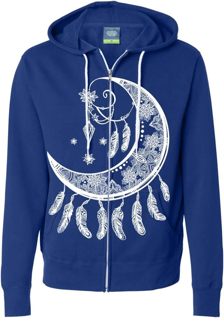 

Толстовка с капюшоном на молнии Crescent Moon Dreamcatcher White Dolphin Shirt Co