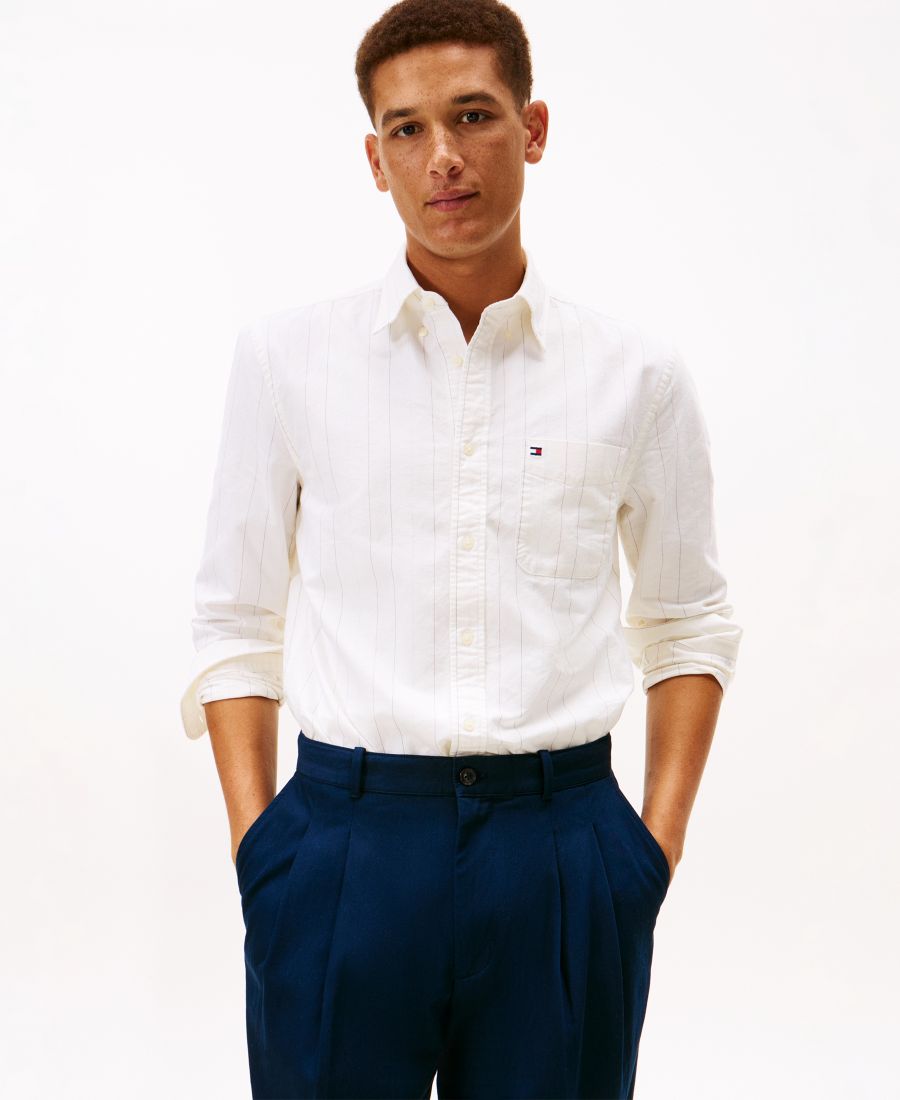 

Мужская рубашка с длинными рукавами Heritage Oxford Tommy Hilfiger, Ivory Silk