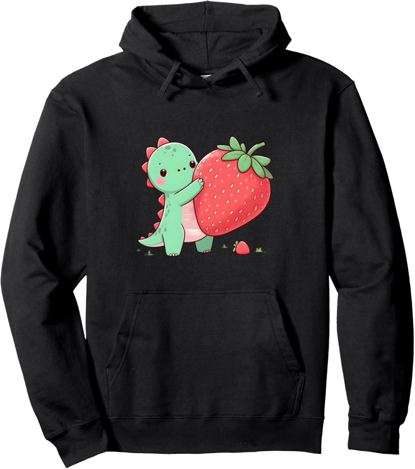 

Динозавр и гигантская клубника. Толстовка Giant Strawberry Dinosaur Collection, черный