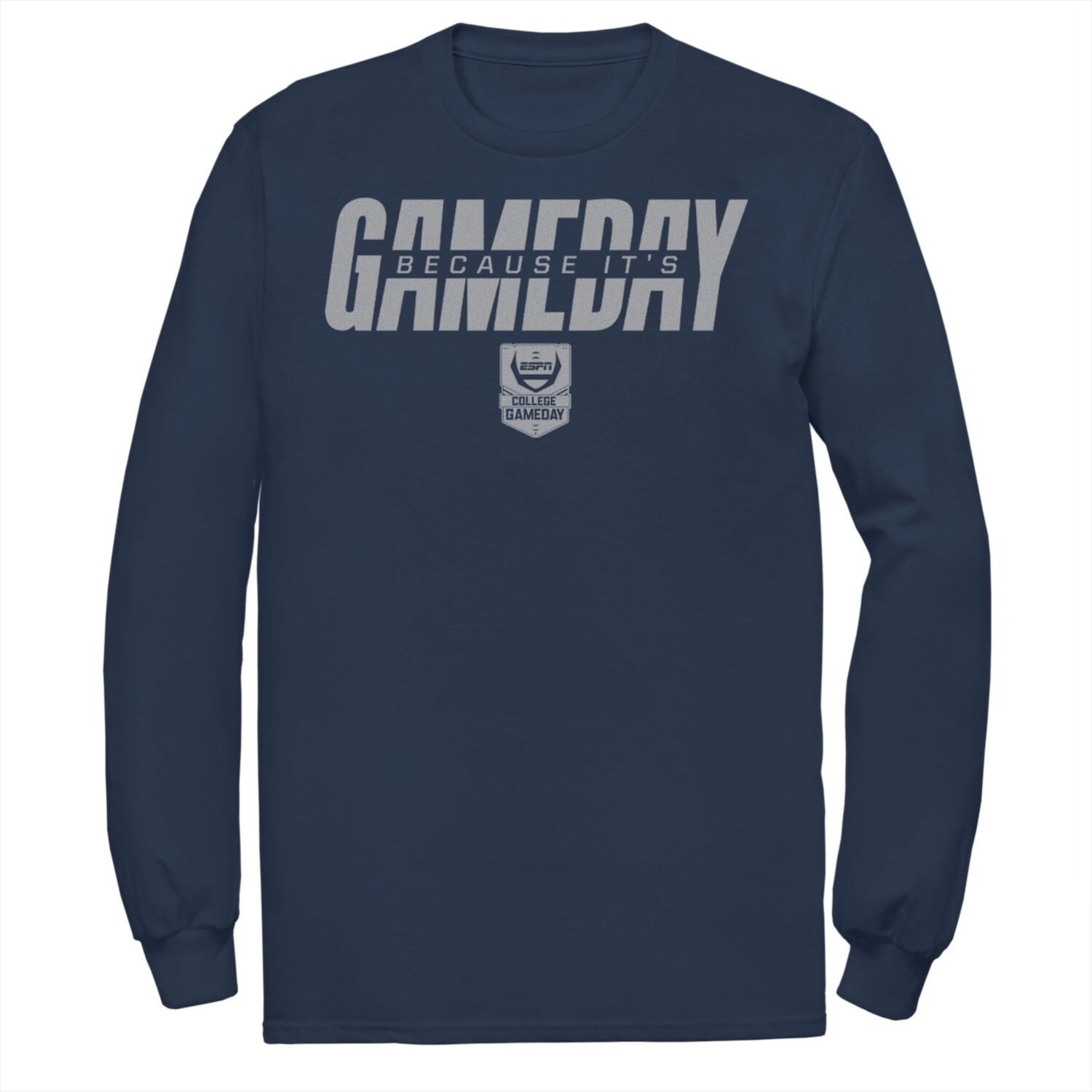 

Мужская футболка ESPN GameDay, потому что это серебряная футболка с логотипом GameDay Licensed Character, Серый, Мужская футболка ESPN GameDay, потому что это серебряная футболка с логотипом GameDay Licensed Character