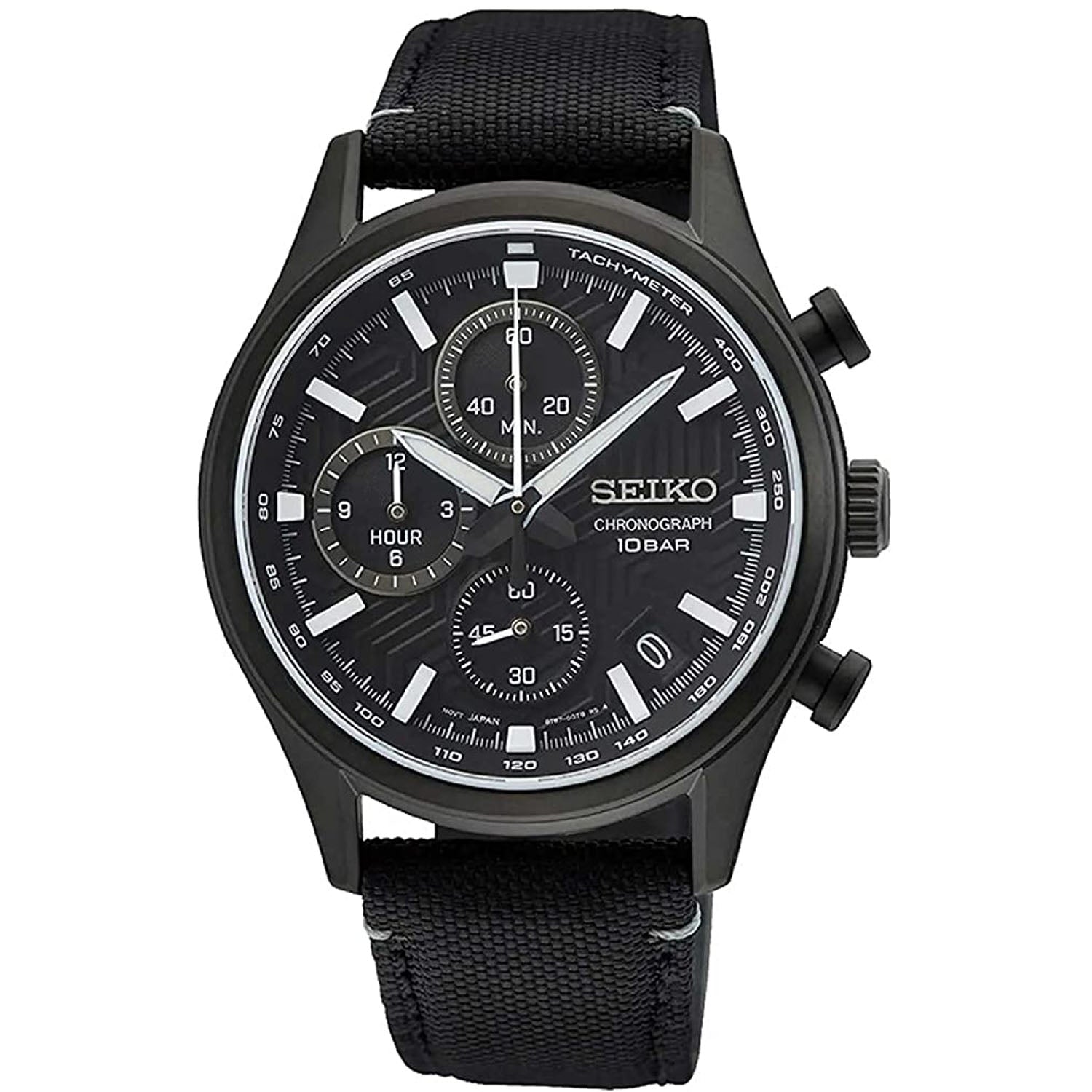 

Мужские классические часы Seiko с черным циферблатом