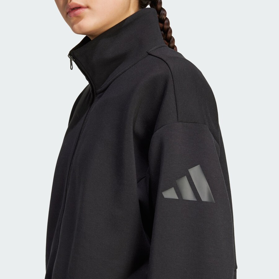 Спортивная толстовка с капюшоном на молнии ADIDAS SPORTSWEAR All Szn, Black — фото 3