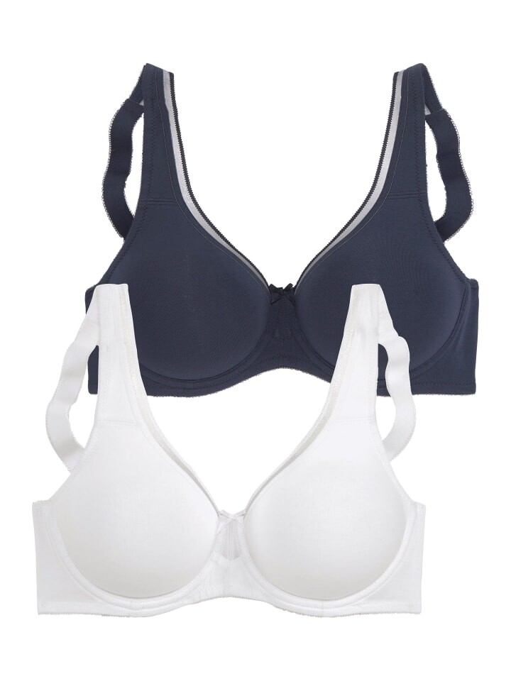 

Бюстгальтер-минимайзер PETITE FLEUR Minimizer BH, цвет marine+weiß