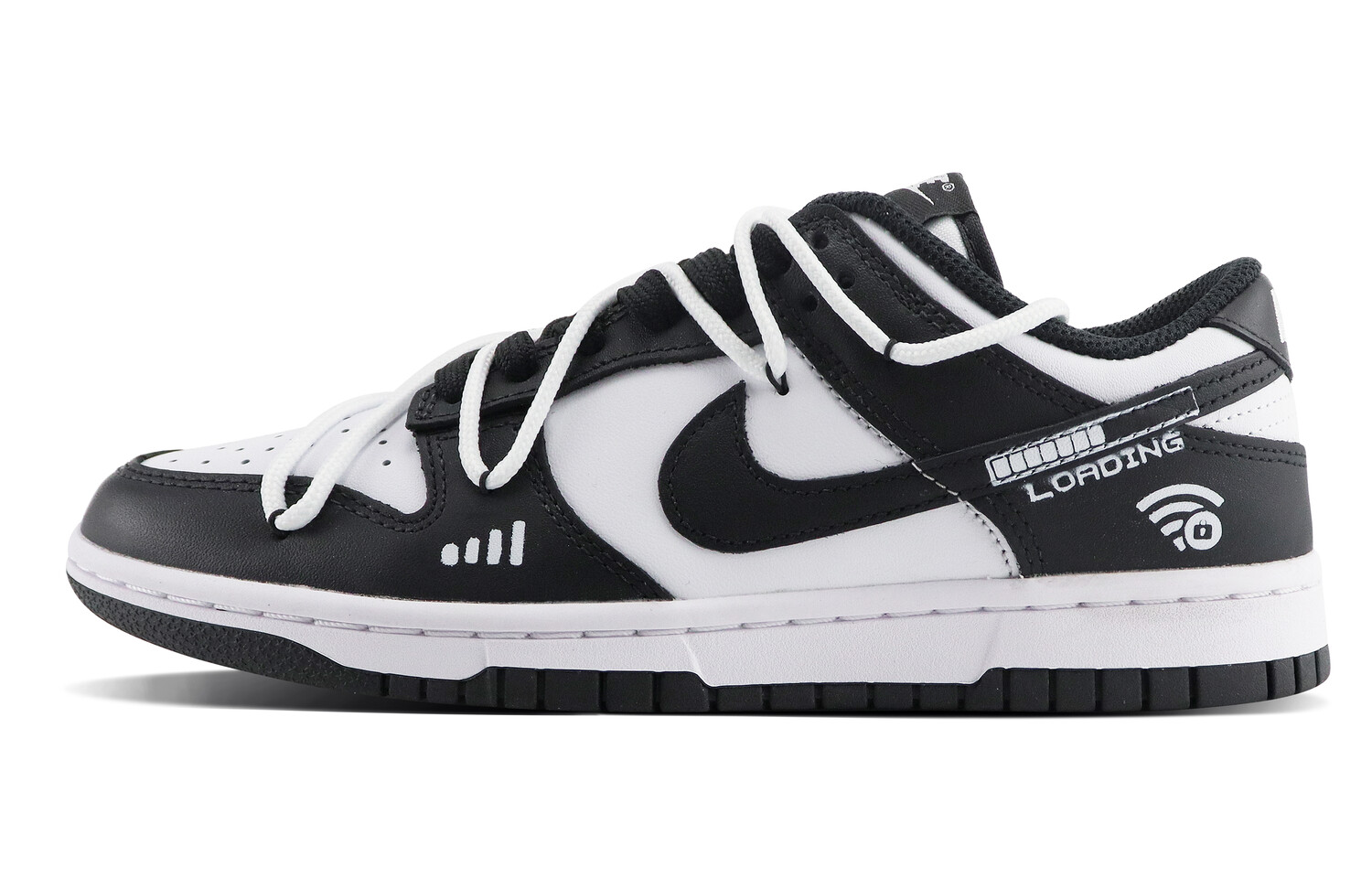 

Кроссовки Nike Dunk Skateboard Shoes Women's Low-Top Black White, черный