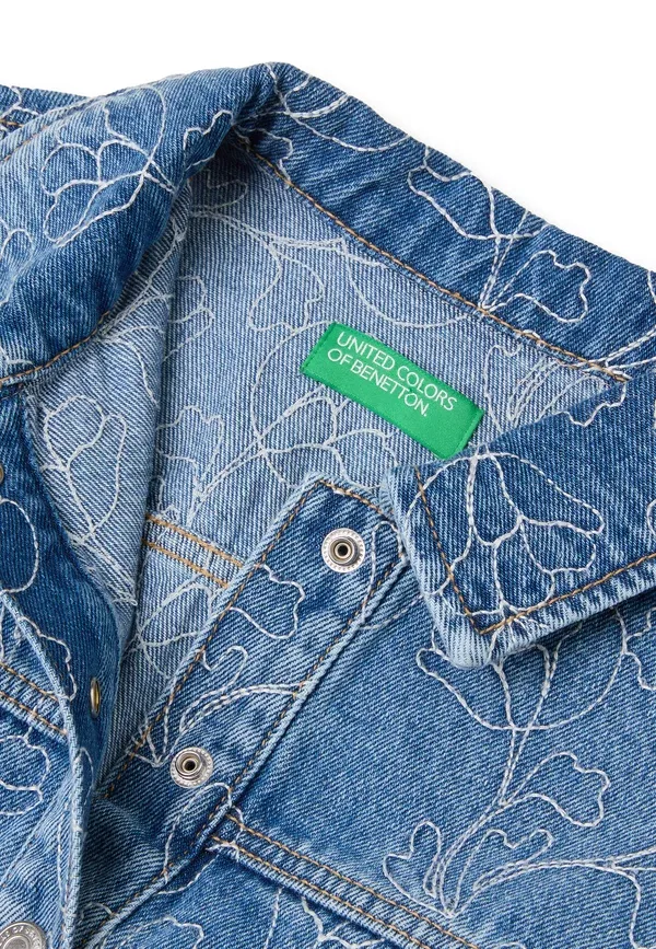 Джинсовая куртка United Colors Of Benetton, синий — фото 3