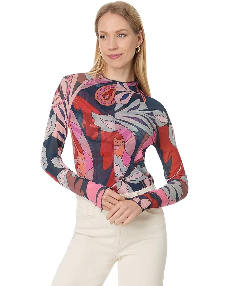 

Футболка Johnny Was Jaylin Long Sleeve Mesh Tee - Sereina, цвет SEREINA
