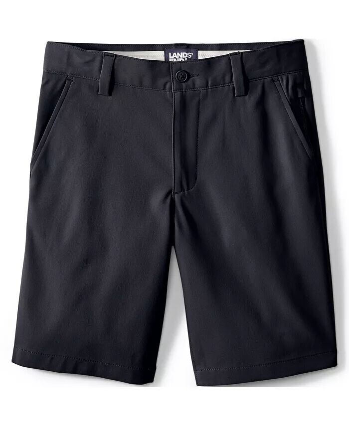 Шорты чинос Big Boys Husky Active Performance Lands' End, синий — фото 2
