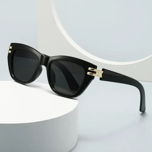 

Солнцезащитные очки в стиле панк неправильной квадратной формы для женщин и мужчин, винтажные, в популярной оправе с металлическими заклепками MTZJH, C3 Gray Gray