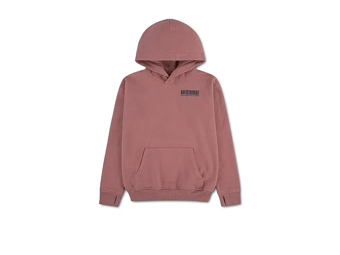 Худи на молнии свободный крой Pullover Hoodie abercrombie kids, New Lavender