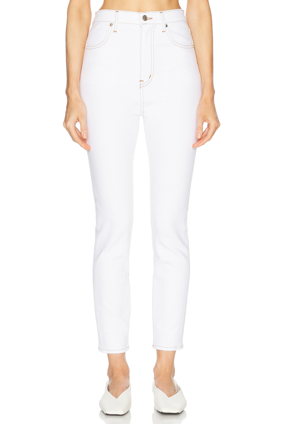 

Carolina Herrera Узкие джинсы The Taper Frame, White
