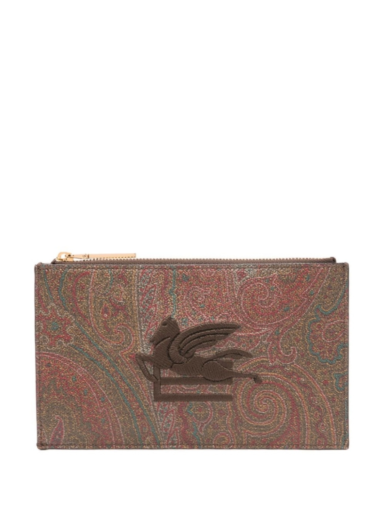 

ETRO кошелек Paisley среднего размера, коричневый