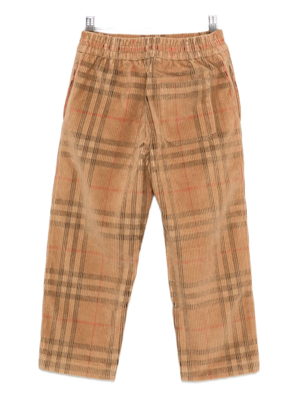 Клетчатые вельветовые брюки BURBERRY KIDS, коричневый — фото 2