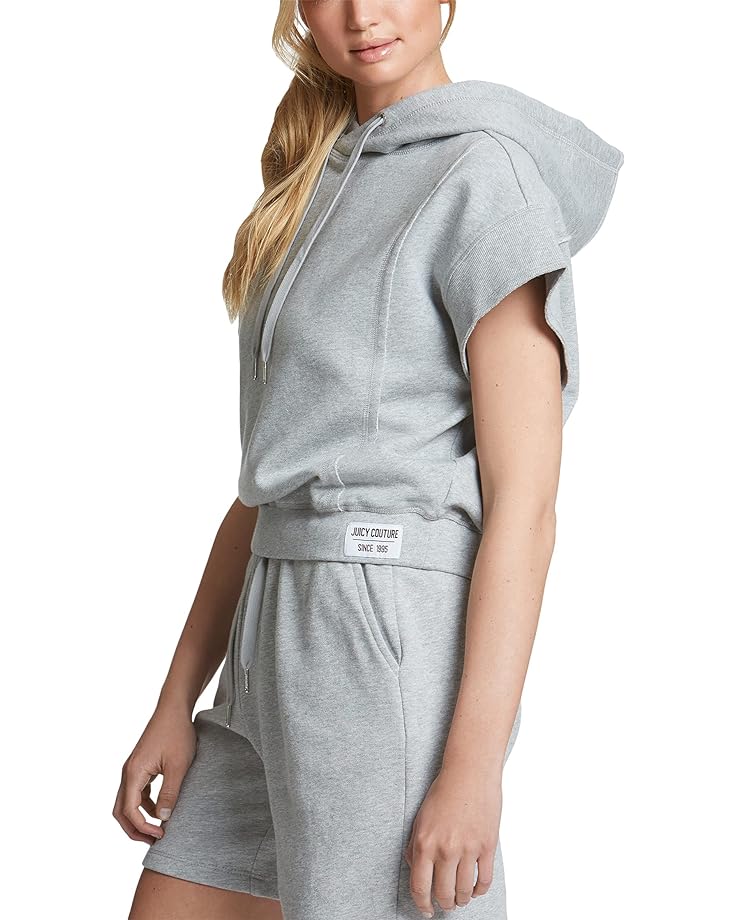 

Худи Juicy Couture Cropped Hoodie, цвет Grey Powder/Heather