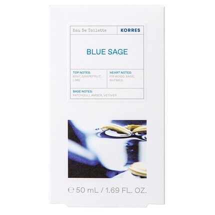Мужская туалетная вода KORRES BLUE SAGE Eau De Toilette for Men Dermatologically Tested Vegan 50ml — фото 2