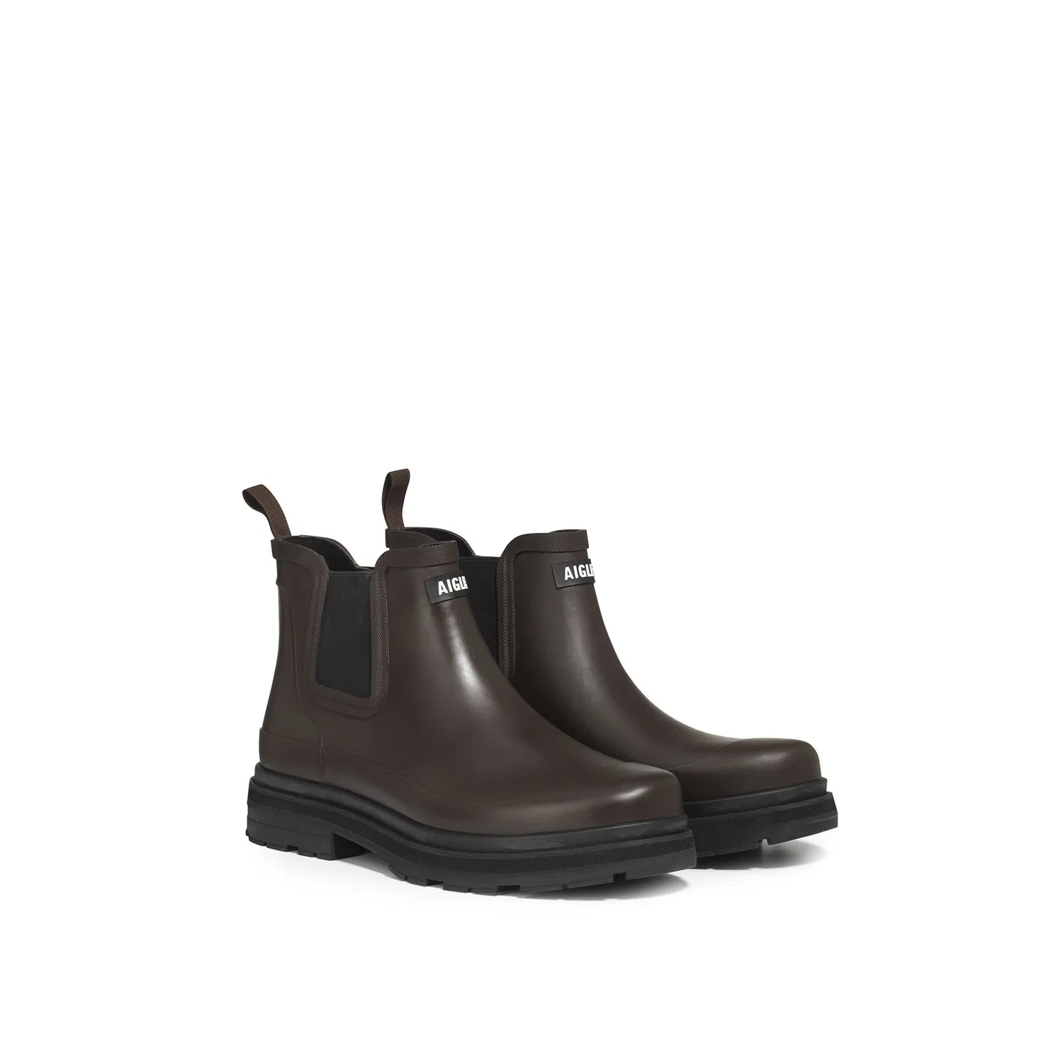 Мужские мягкие резиновые сапоги Aigle, цвет хаки