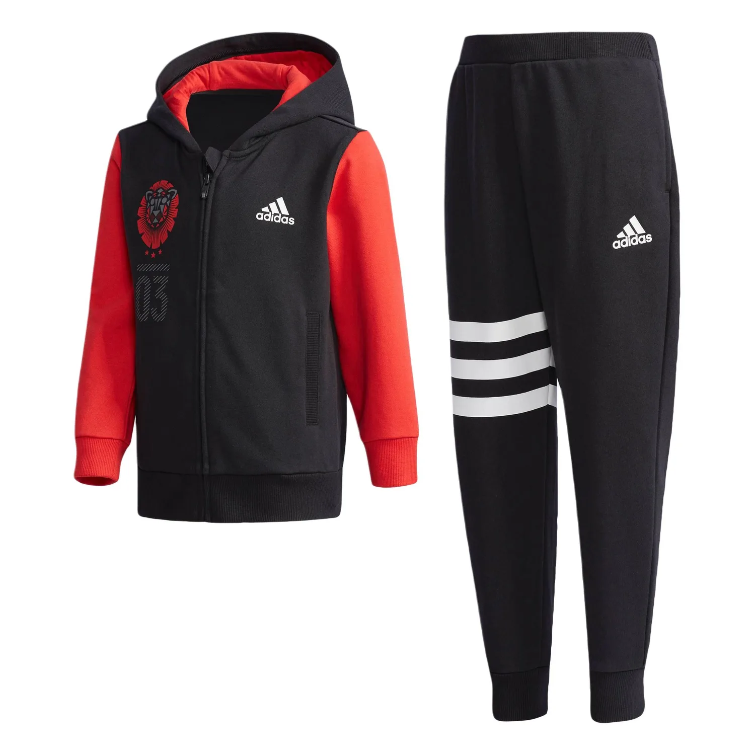 Детский спортивный комплект Casual Sportswear из 2 предметов Adidas, черный