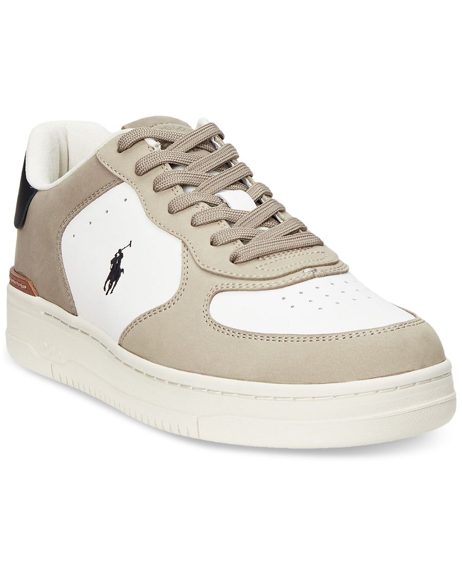 

Мужские кроссовки Masters Court из нубука и кожи Polo Ralph Lauren, DECKWASH WHITE/MILKSHAKE