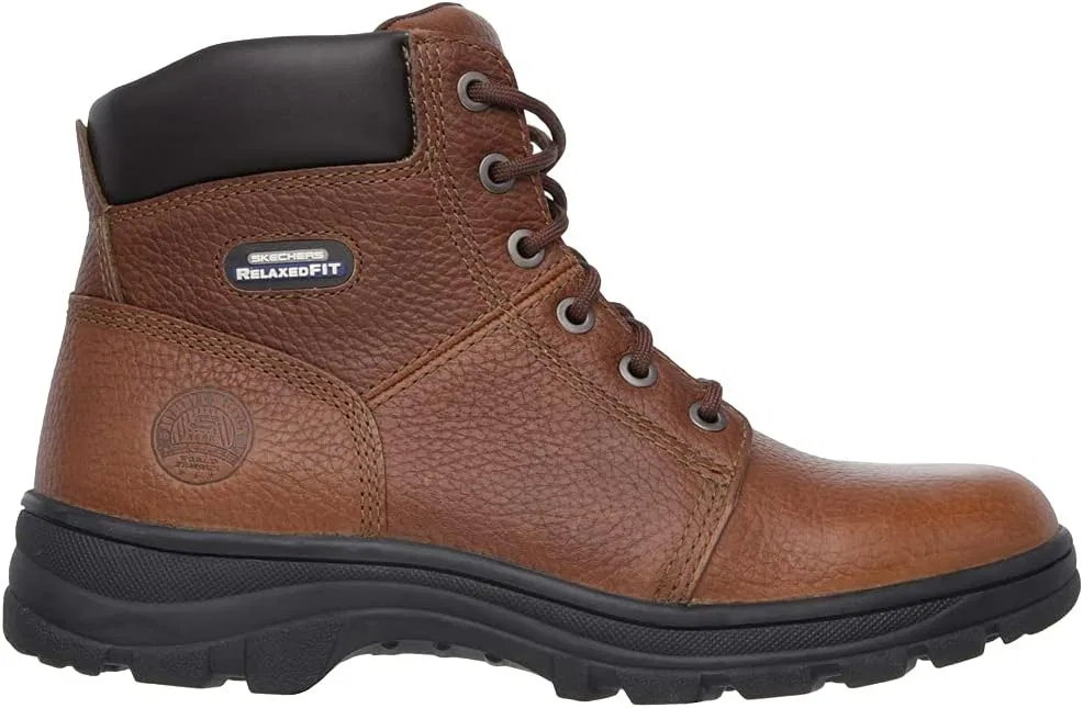 Рабочие защитные ботинки Skechers 77009 Workshire Relaxed Fit, коричневые — фото 4