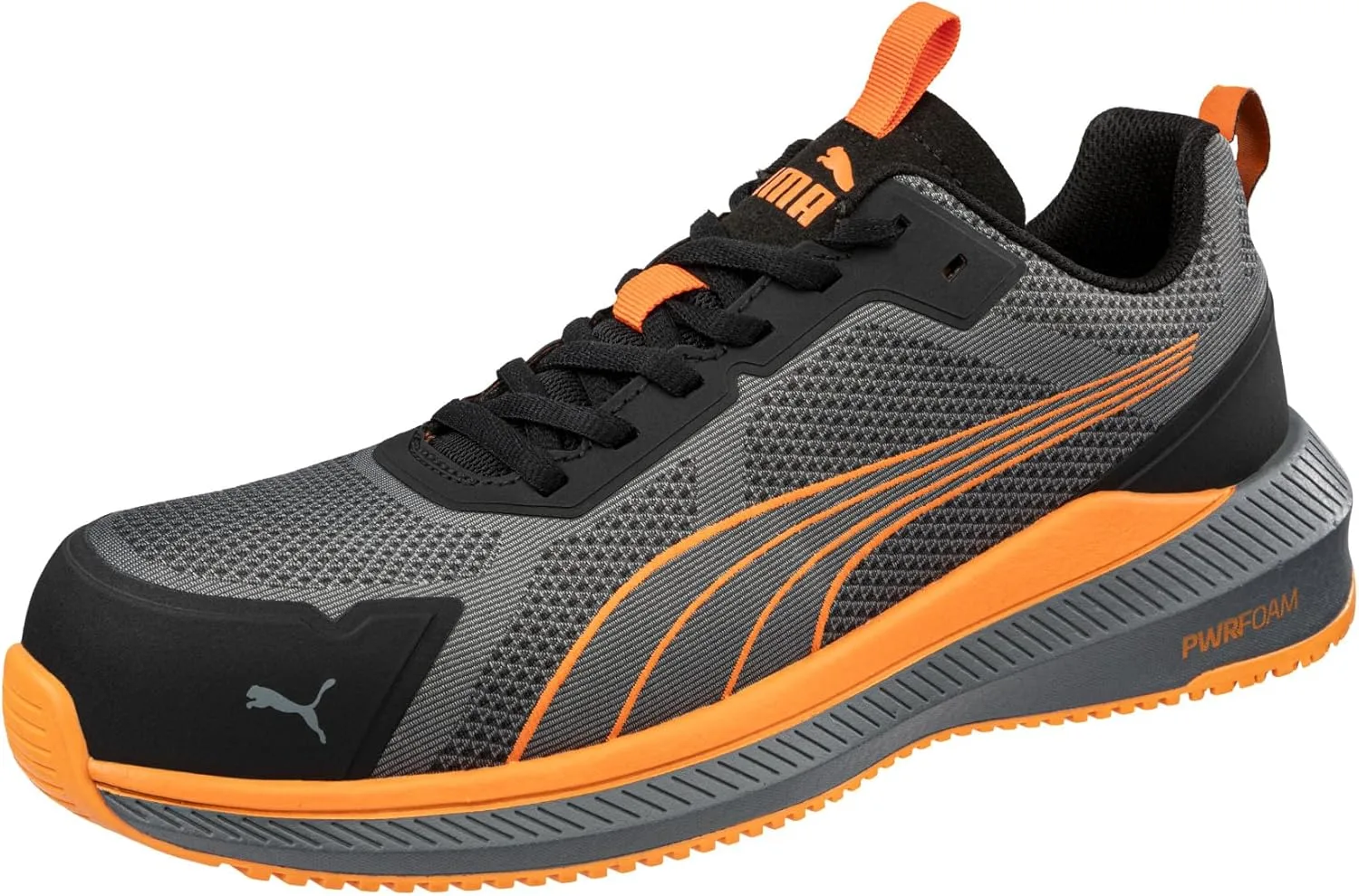 Защитные кроссовки PUMA Slide Low S1PS ESD для мужчин, с защитным носком, нескользящие, легкие, оранжевый