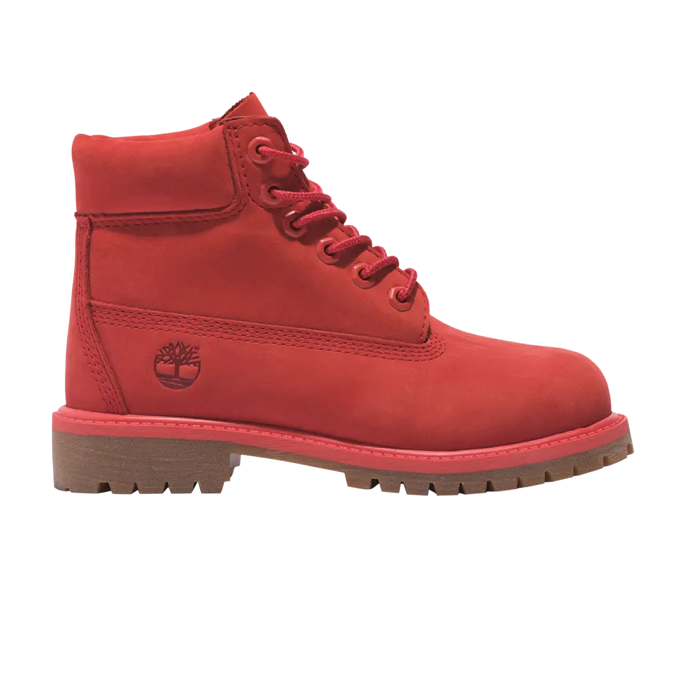 Ботинки Timberland Premium 6 Inch Junior, с логотипом, ярко-красный