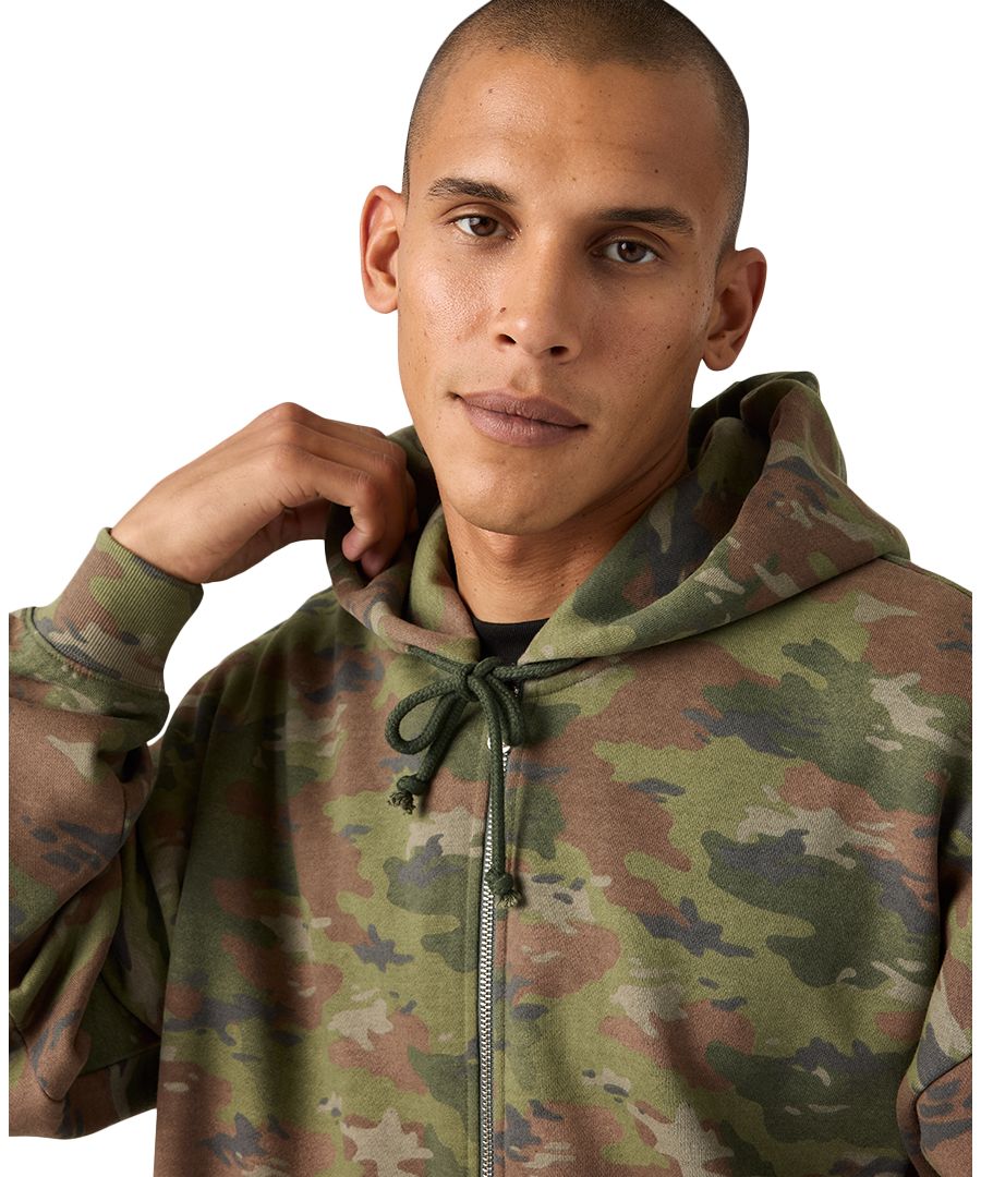Мужская укороченная толстовка свободного кроя на молнии Levi's, Camo — фото 3