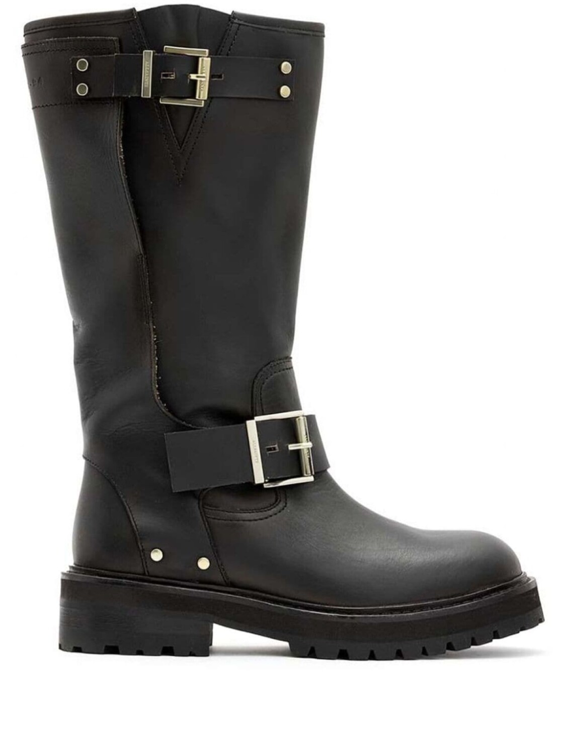 

Кожаные ботинки AllSaints, черный