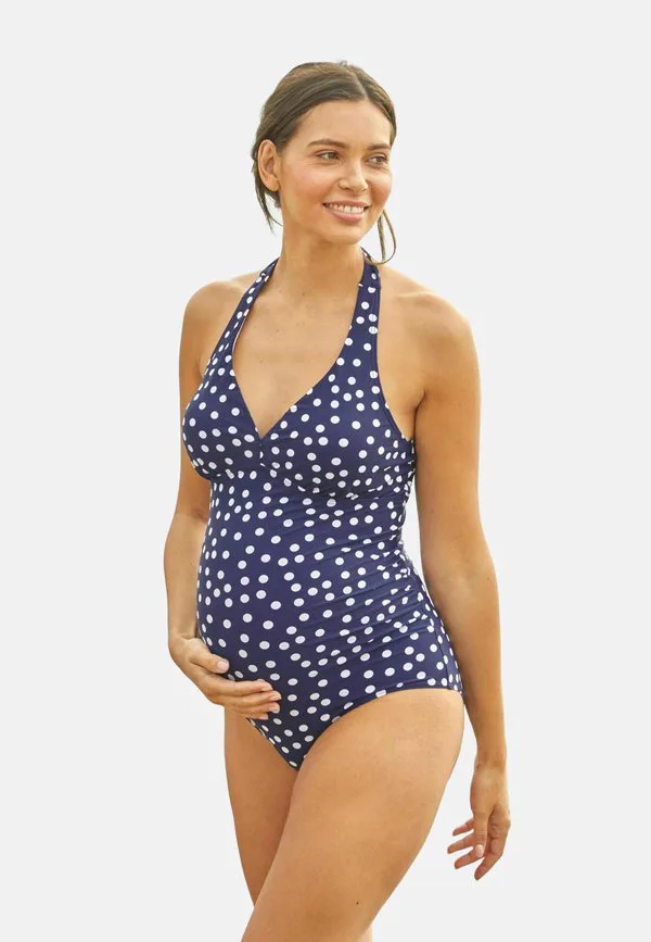

Купальник для беременных с завязками на шее Jojo Maman Bébé, Navy Blue White Spot, Белый, Купальник для беременных с завязками на шее Jojo Maman Bébé, Navy Blue White Spot