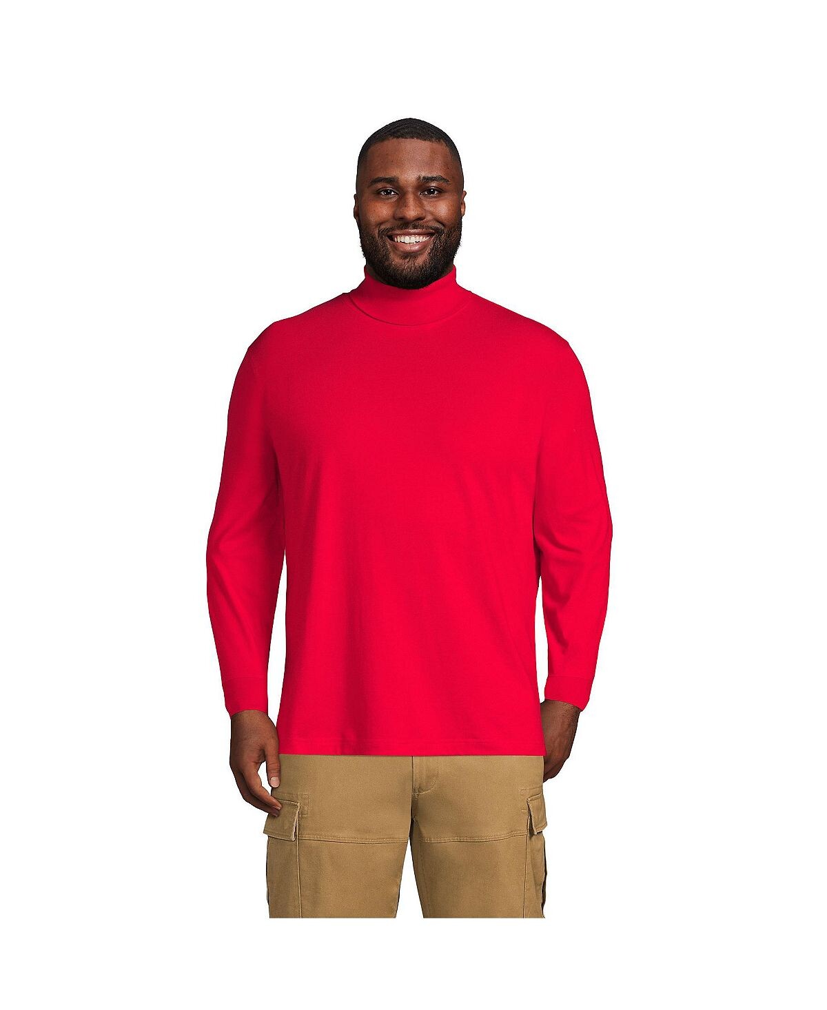 

Мужская футболка с водолазкой Big & Tall Super-T Lands' End