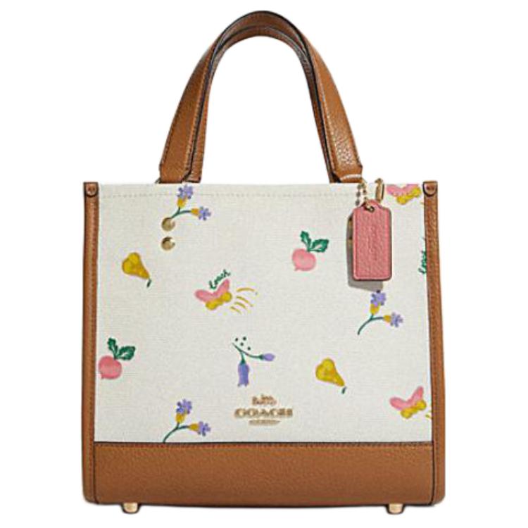 

COACH Тканевая сумка тоут с кожаной вставкой
