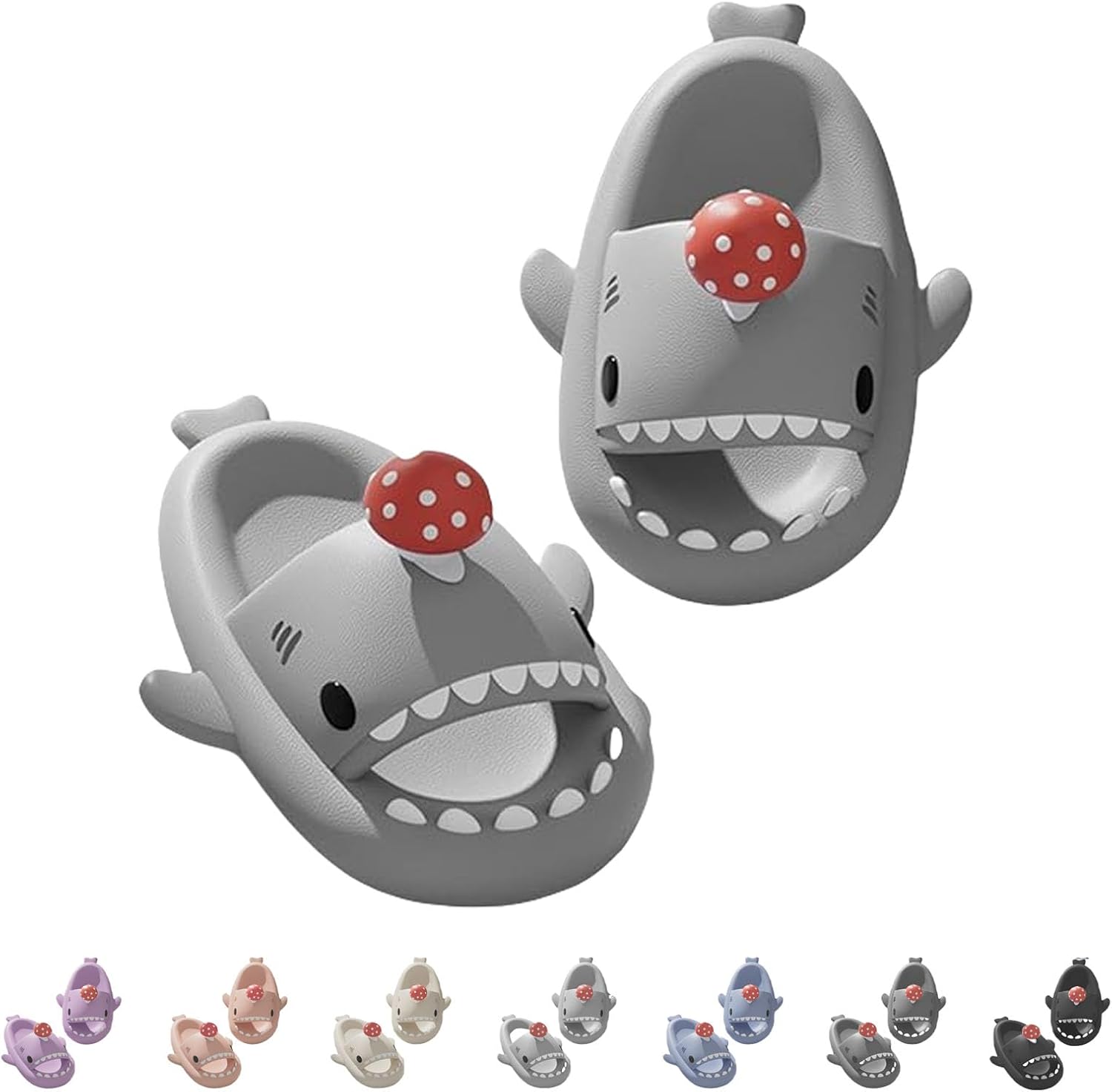 

Сандалии Mushroom Shark для мужчин и женщин - нескользящие удобные сандалии с толстой мягкой подошвой - унисекс для ванной, душа, бассейна и пляжа Generic, светло-серый