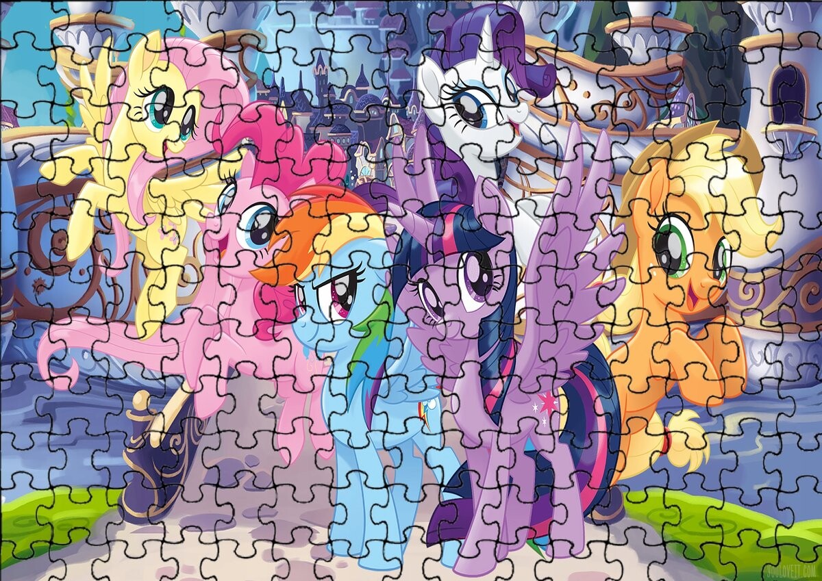 

Пазл 192 детали: My Little Pony + Сумка с принтом bez marki