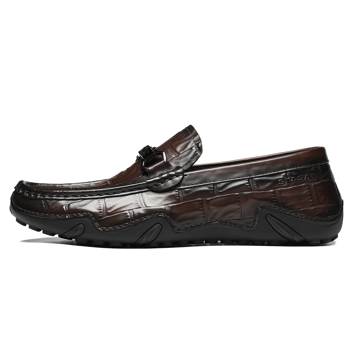 

ST&SAT Мужские повседневные туфли мужские низкие топы коричневые, цвет Brown